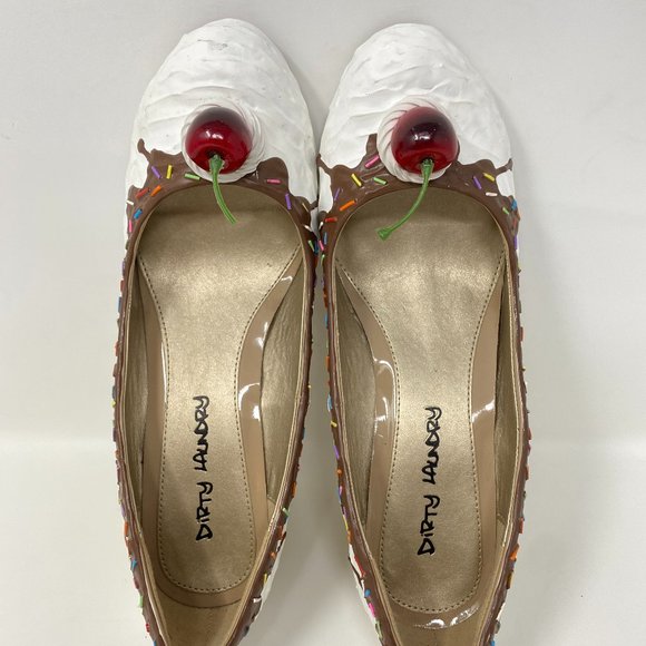 DIRTY LAUNDRY BAKED AND READY BIRTHDAY ICE CREAM HEEL SHOES  SIZE 11W | 3" HEEL - Picture 8 of 14